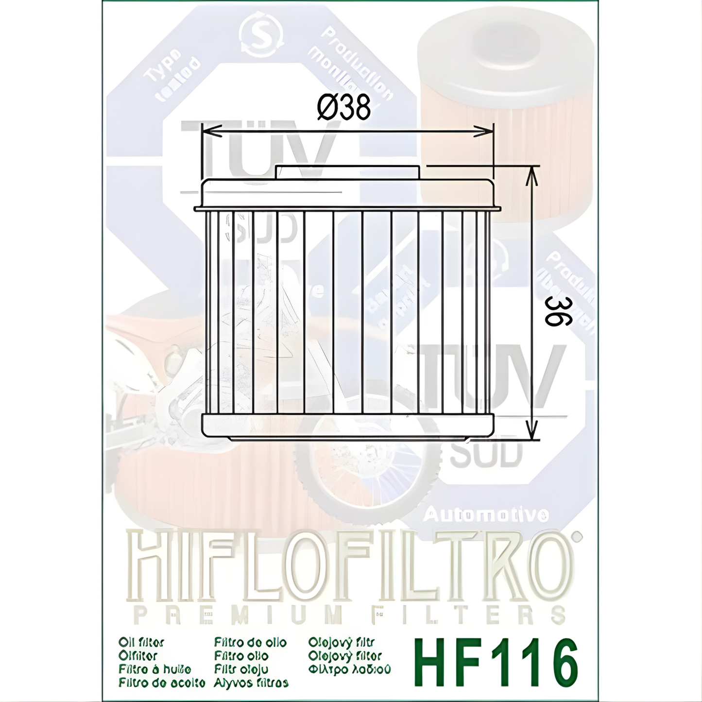 FILTRO DE ACEITE CRF 250 HIFLOFILTRO HF 116