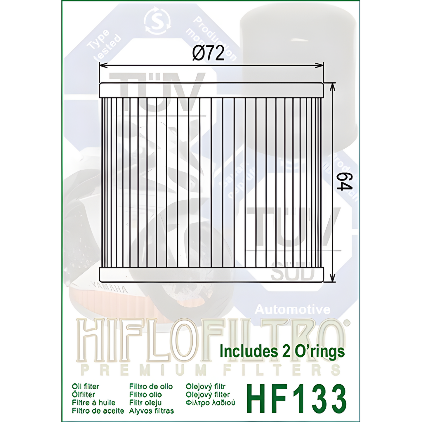FILTRO DE ACEITE SUSUKI GSX1000 HIFLOFILTRO HF 133