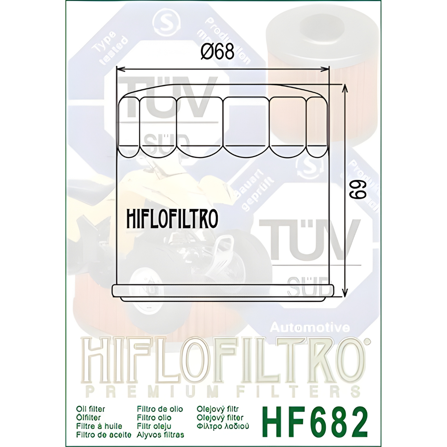 FILTRO DE ACEITE BENELLI TRK 702 HIFLOFILTRO HF682