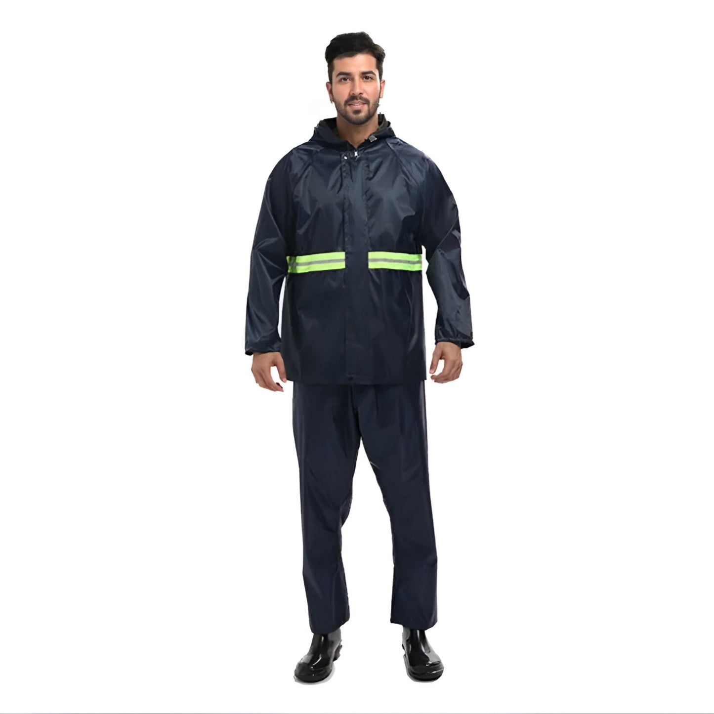 TRAJE IMPERMEABLE PARA LLUVIA REFLECTIVO DE 2 PIEZAS