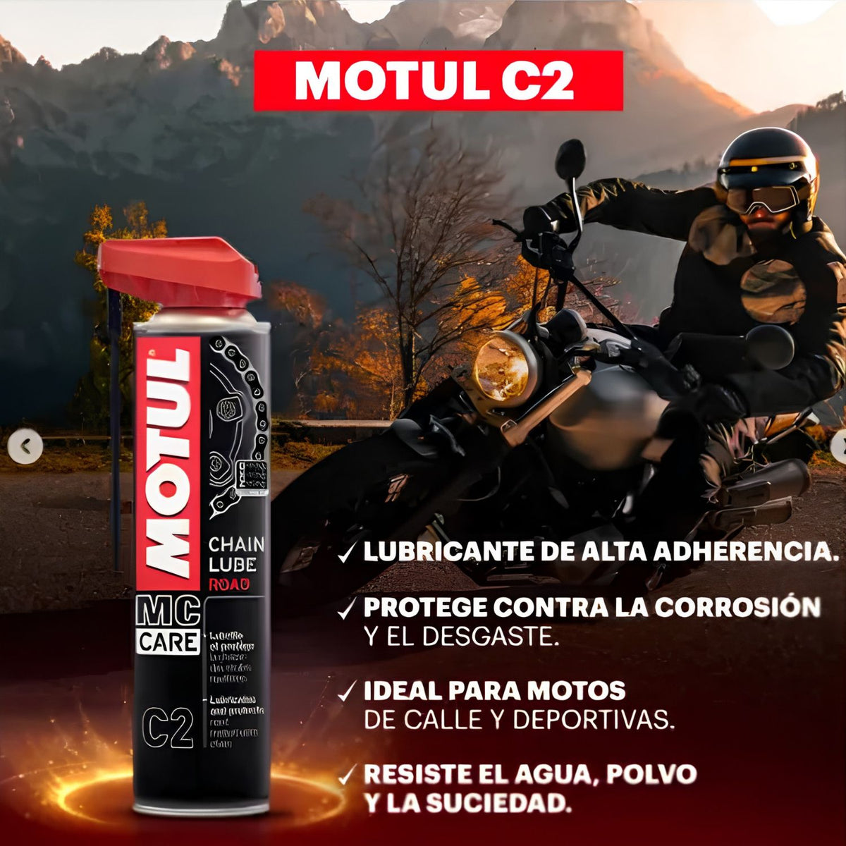 LUBRICANTE DE CADENA C2 MOTUL SPRAY