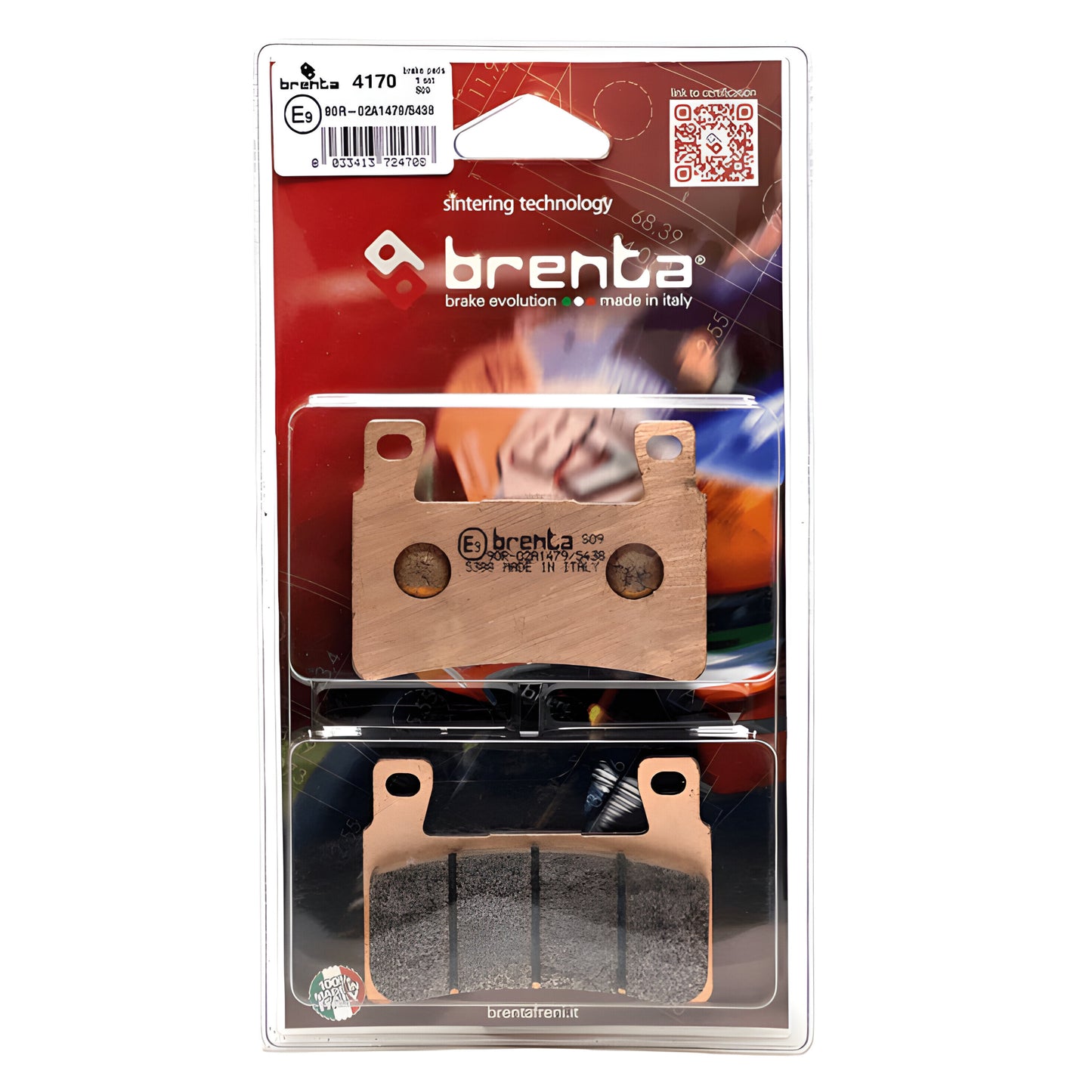 Pastilla de Freno – Sinterizada – HD XR1200 – Del – BR4170 – Brenta