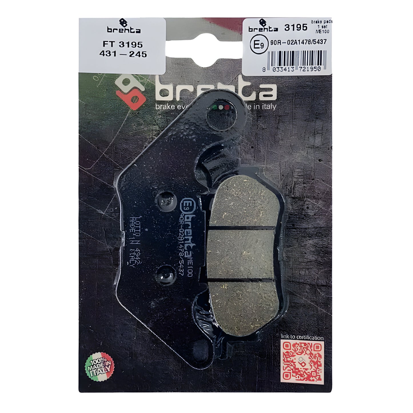 Pastilla de Freno – Yamaha R3 – Trasera – Organica – BR3195