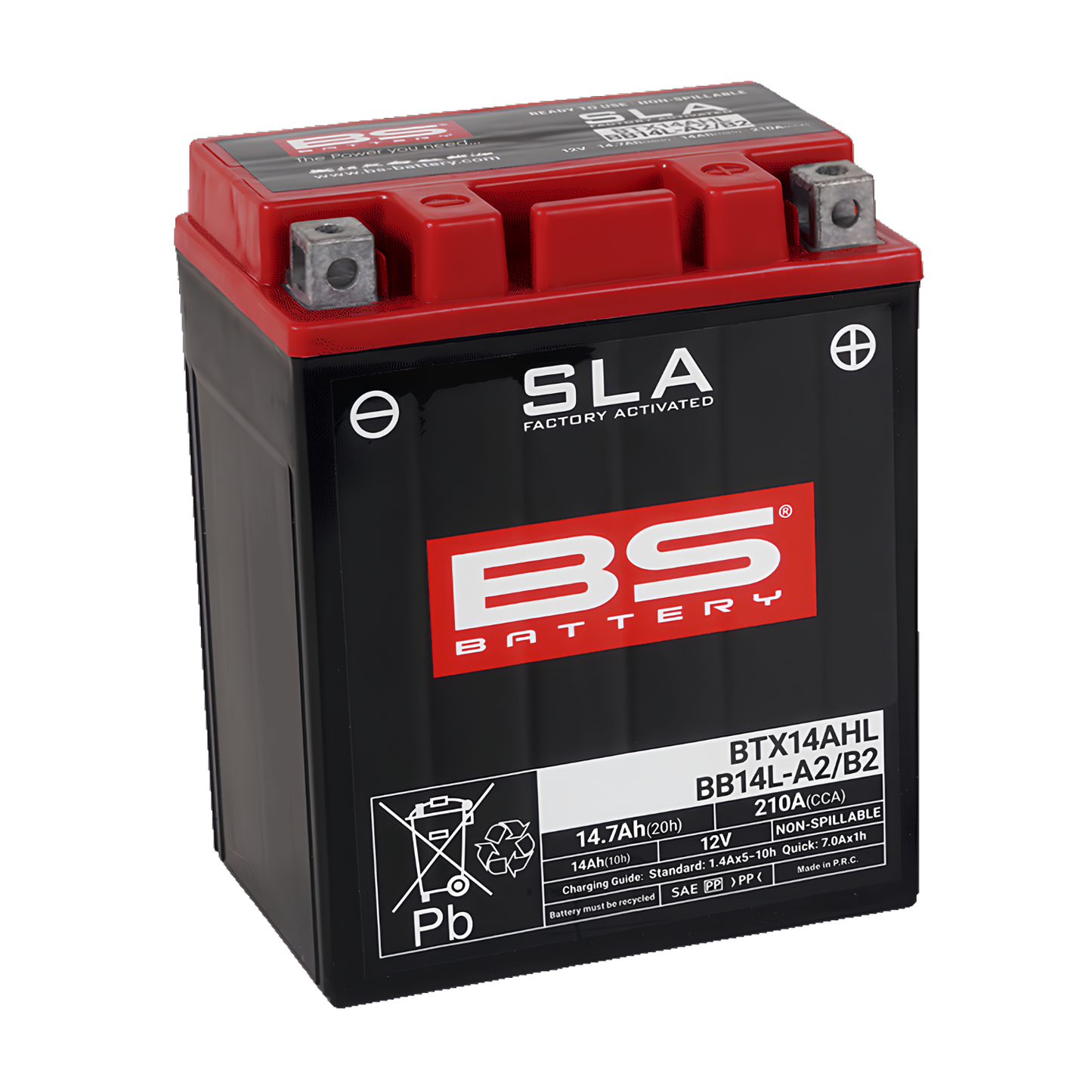 BS BATTERY BTX14AHL / BB14L-A2/B2 SLA ACTIVADA 12V 14AH