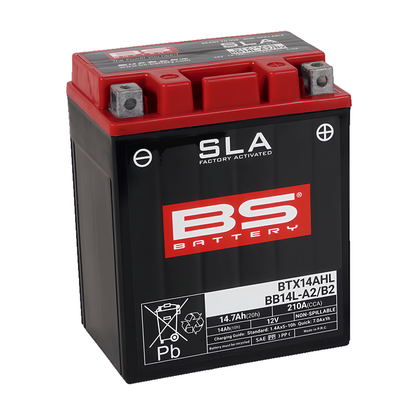 BS BATTERY BTX14AHL / BB14L-A2/B2 SLA ACTIVADA 12V 14AH