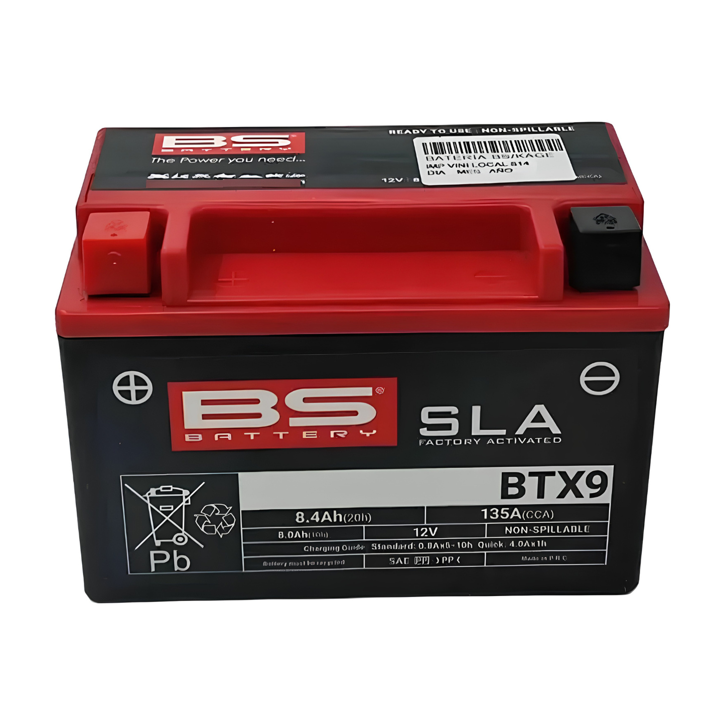 BS BATTERY BTX9 SLA ACTIVADA 12V 8AH