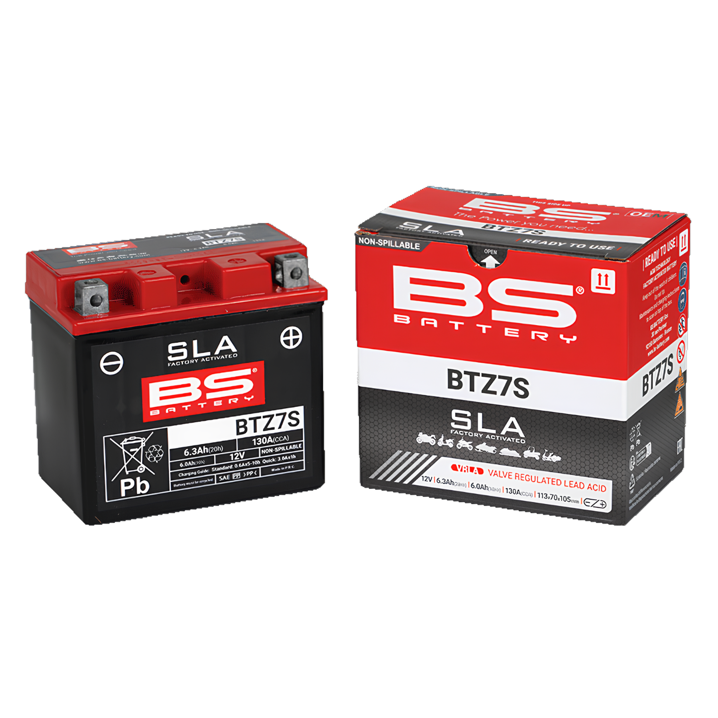 BS BATTERY BTZ7S SLA ACTIVADA 12V 6AH