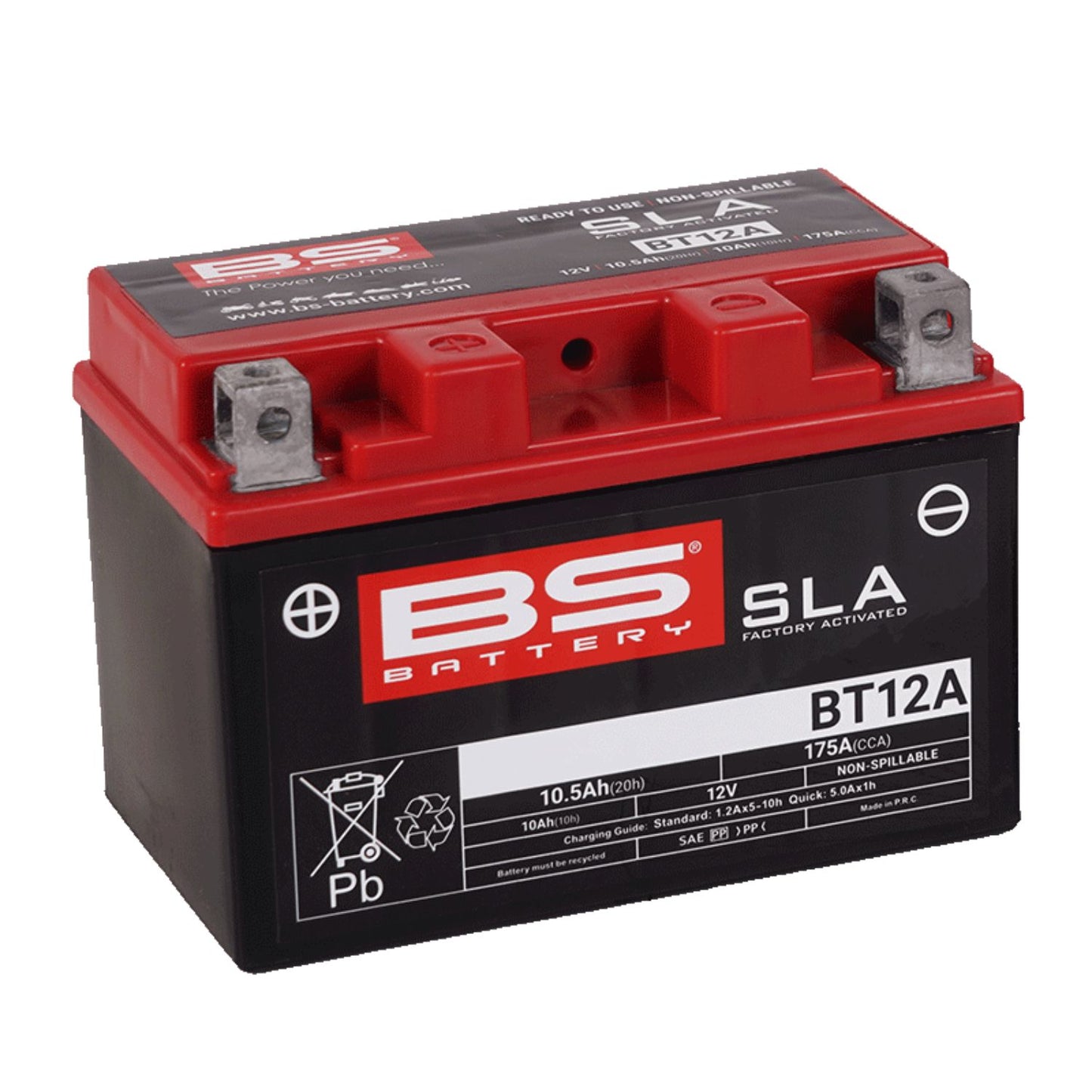 BS BATTERY BT12A-BS SLA ACTIVADA 12V 10AH