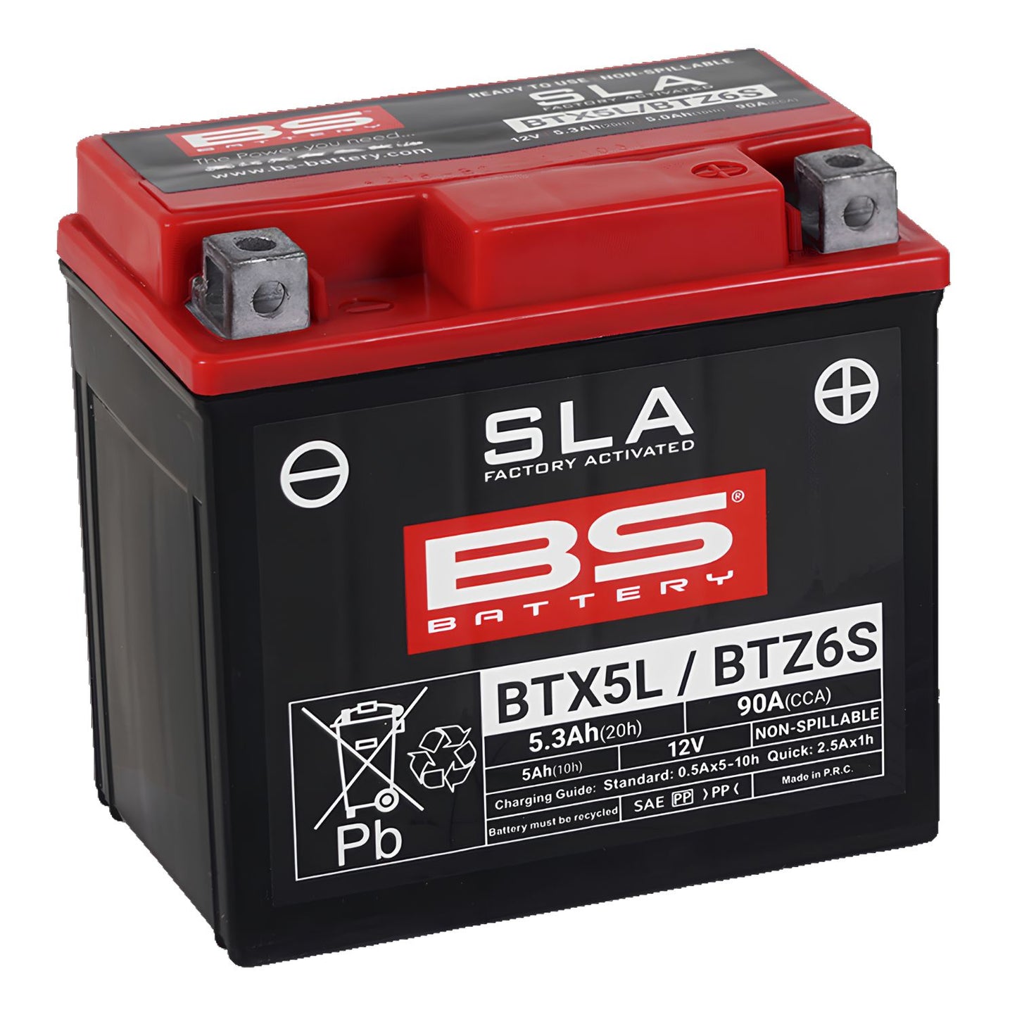 BS BATTERY BTX5L / BTZ6S SLA SELLADA ACTIVADA 12V 4AH