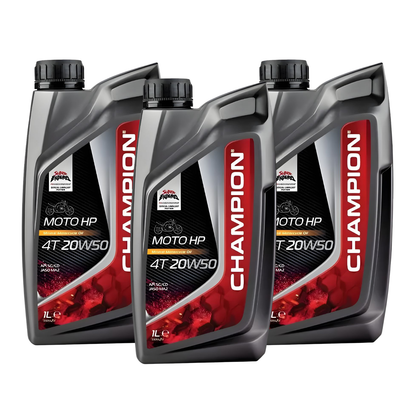PACK 3 ACEITES CHAMPION PROPULSE FULL SINTÉTICO 20W50 1 LITRO