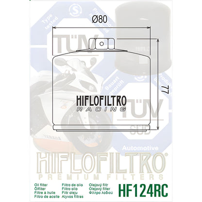 FILTRO DE ACEITE KAWSAKI NINJA 1000 H2 HIFLOFILTRO HF124RC