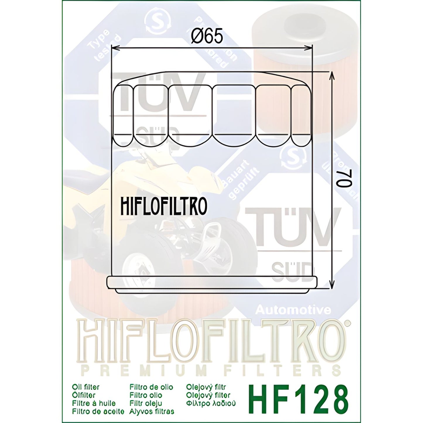 FILTRO DE ACEITE – HF128 – HIFLOFILTRO – KAWASAKI MULE