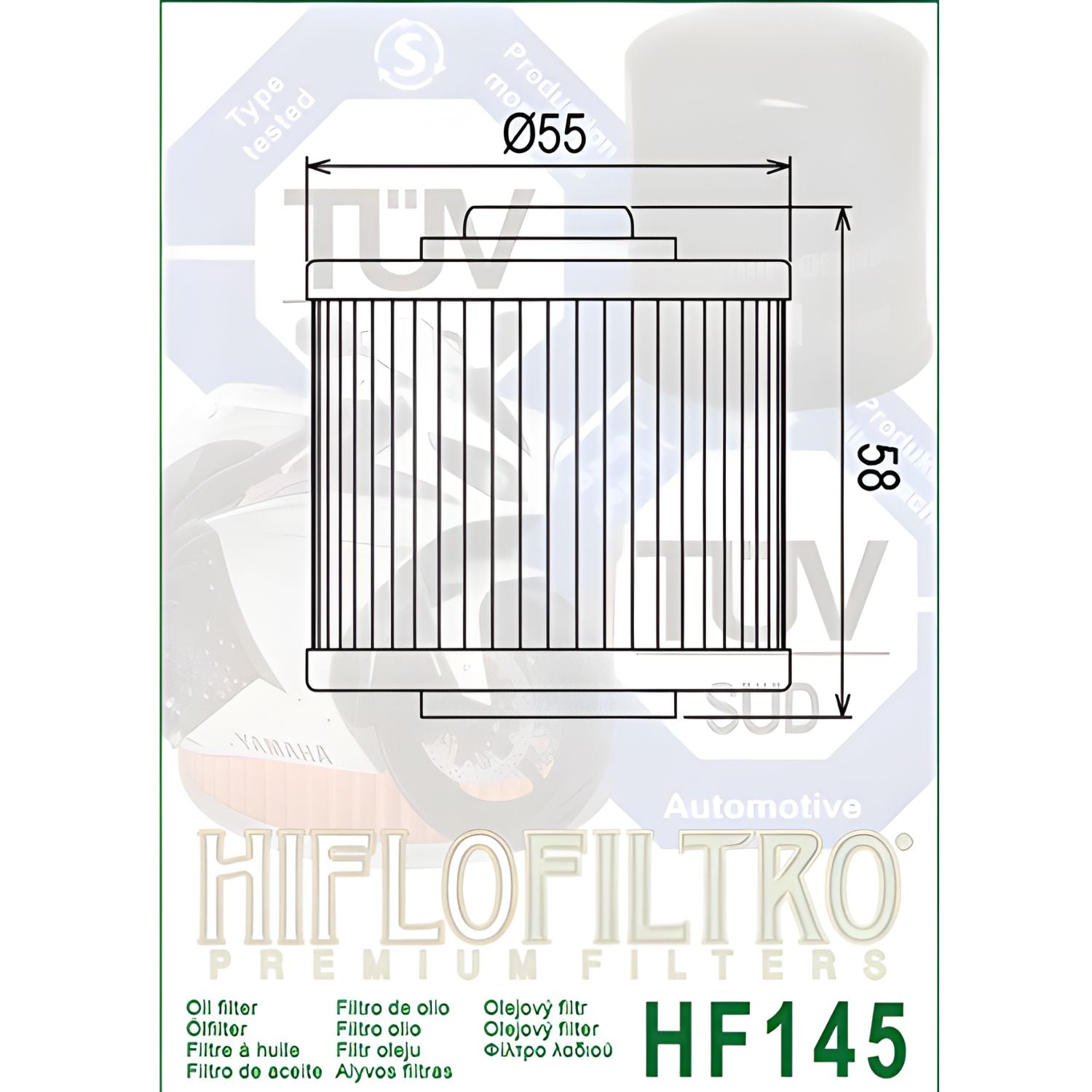FILTRO DE ACEITE – HIFLOFILTRO – HF145 – YAMAHA XT660R – KEEWAY DORADO