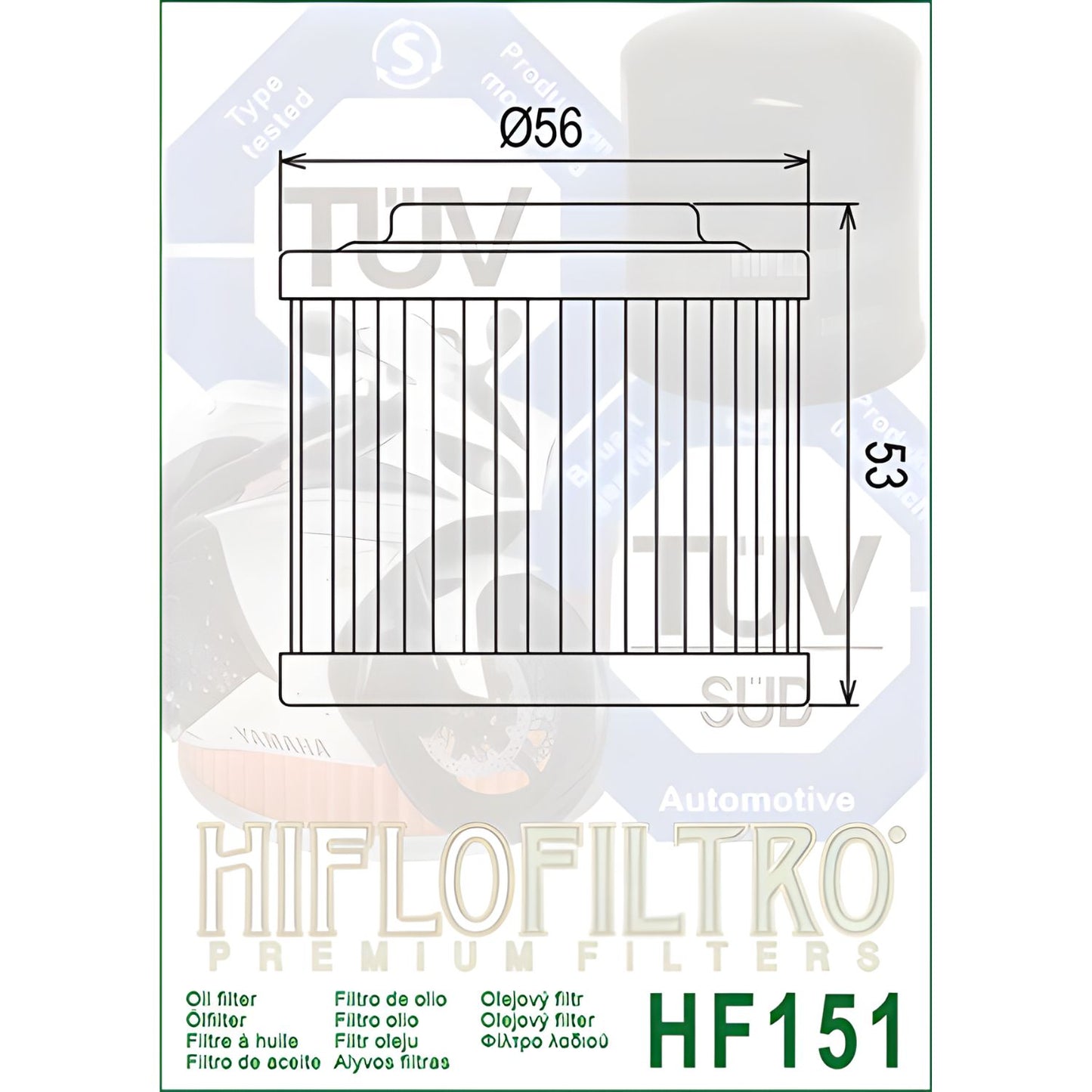 FILTRO DE ACEITE – HF151 – HIFLOFILTRO F 650 GS