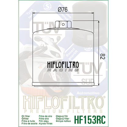 FILTRO DE ACEITE – HF153RC – HIFLOFILTRO  MULTIESTRADA 620