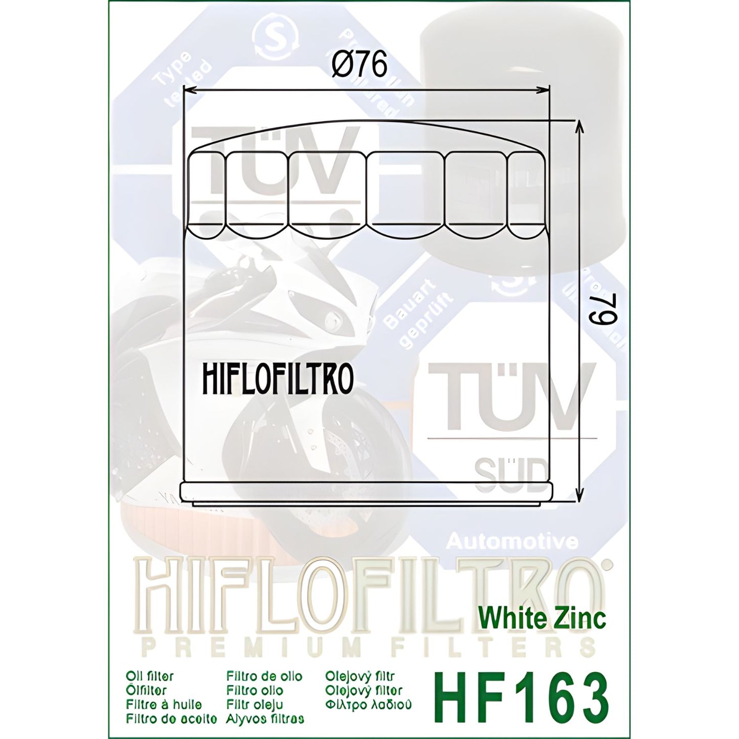 FILTRO DE ACEITE – HF163 – HIFLOFILTRO – BMW R1150GS HIFLOFILTRO