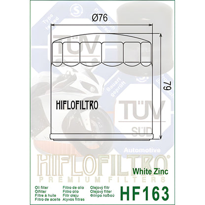 FILTRO DE ACEITE – HF163 – HIFLOFILTRO – BMW R1150GS HIFLOFILTRO