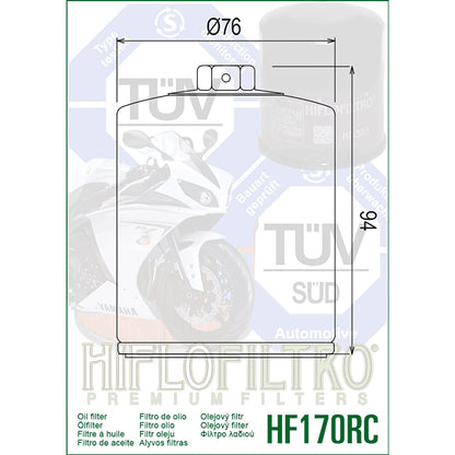 FILTRO DE ACEITE – HF170BRC – HIFLOFILTRO – HARLEY DAVIDSON XL883 SPORTER