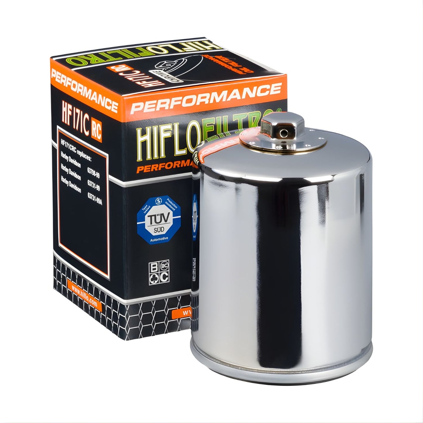 FILTRO DE ACEITE – HF171CRC – CROMADO – HIFLOFILTRO – HARLEY DAVIDSON FAT BOY