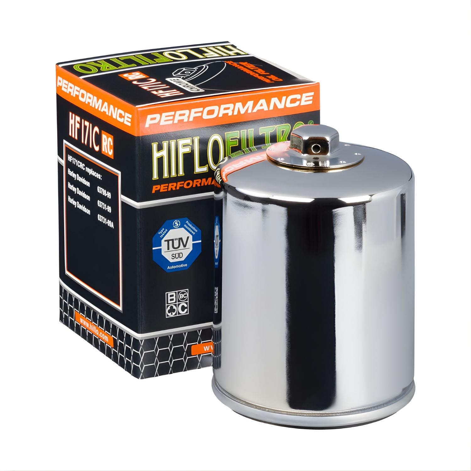 FILTRO DE ACEITE – HF171CRC – CROMADO – HIFLOFILTRO – HARLEY DAVIDSON FAT BOY