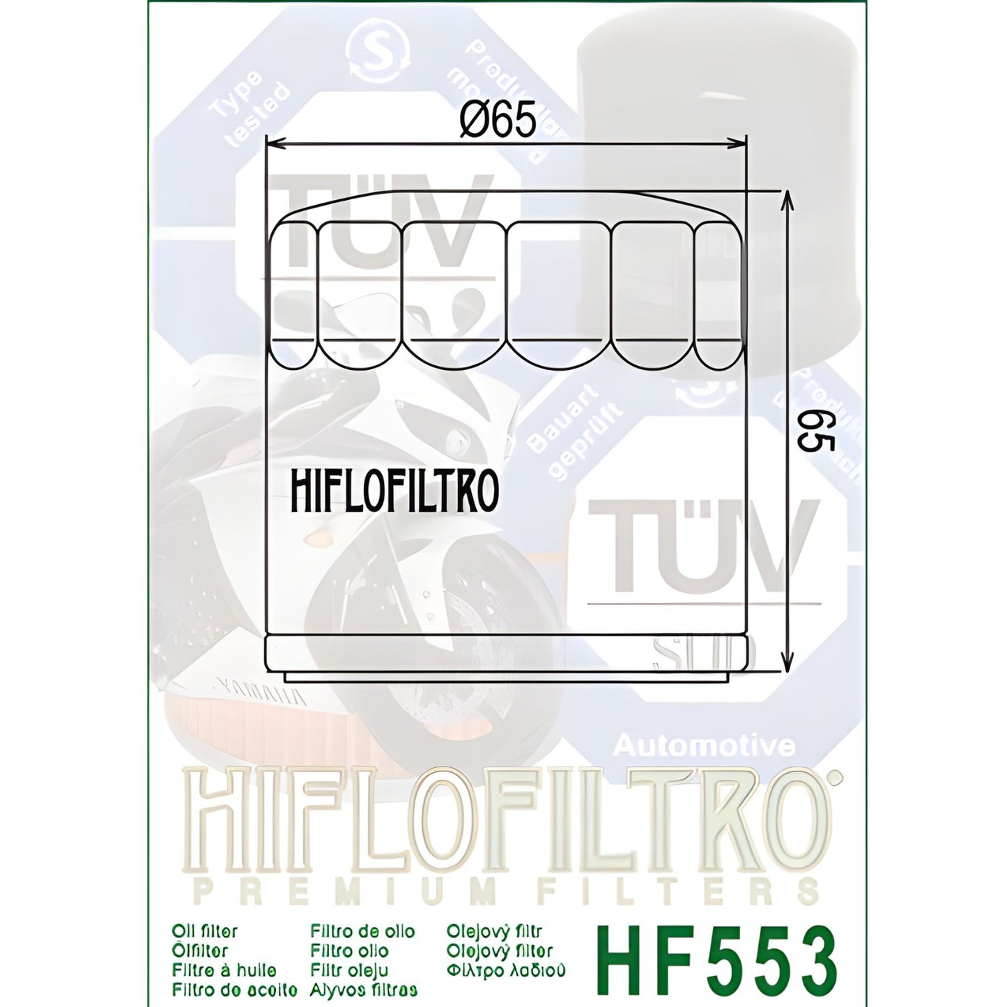 FILTRO DE ACEITE – BENELLI TRE K 1130 – HF553 HIFLOFILTRO