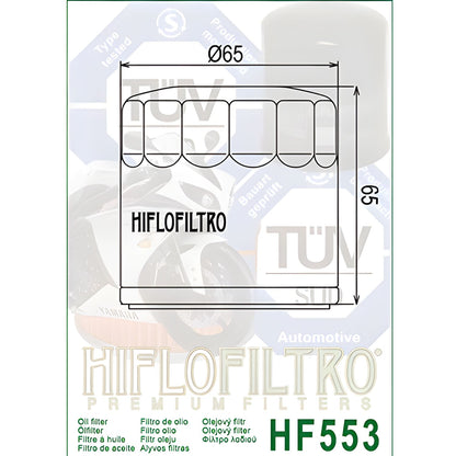 FILTRO DE ACEITE – BENELLI TRE K 1130 – HF553 HIFLOFILTRO