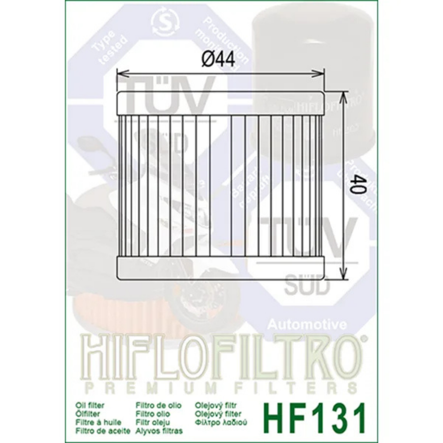 FILTRO DE ACEITE SUZUKI GN 125 HIFLOFILTRO HF131