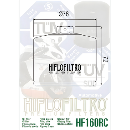 FILTRO DE ACEITE HIFLOFILTRO HF160RC - BMW GS