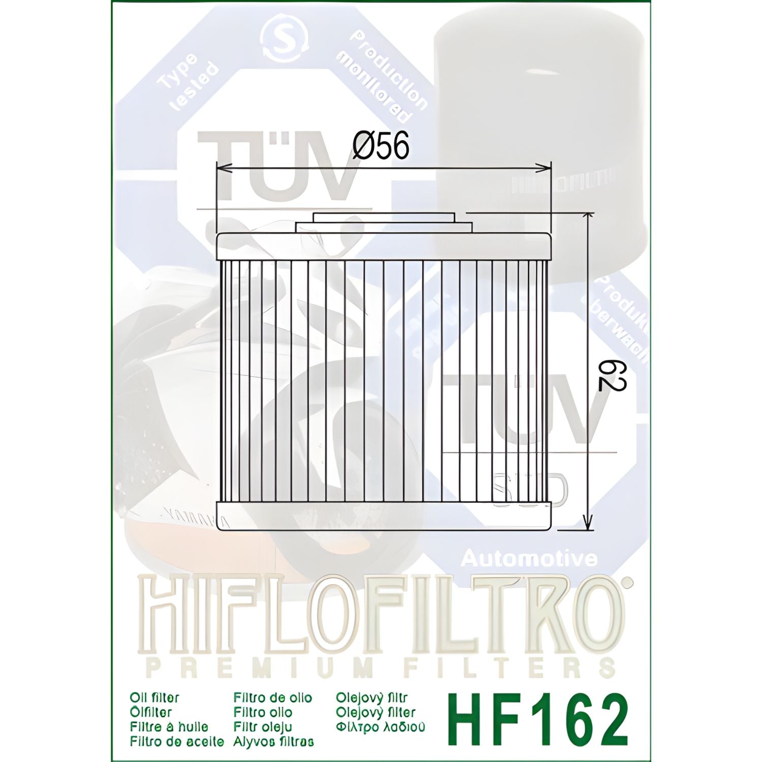 FILTRO DE ACEITE – HIFLOFILTRO – HF162 – BMW R1300GS
