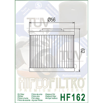 FILTRO DE ACEITE – HIFLOFILTRO – HF162 – BMW R1300GS