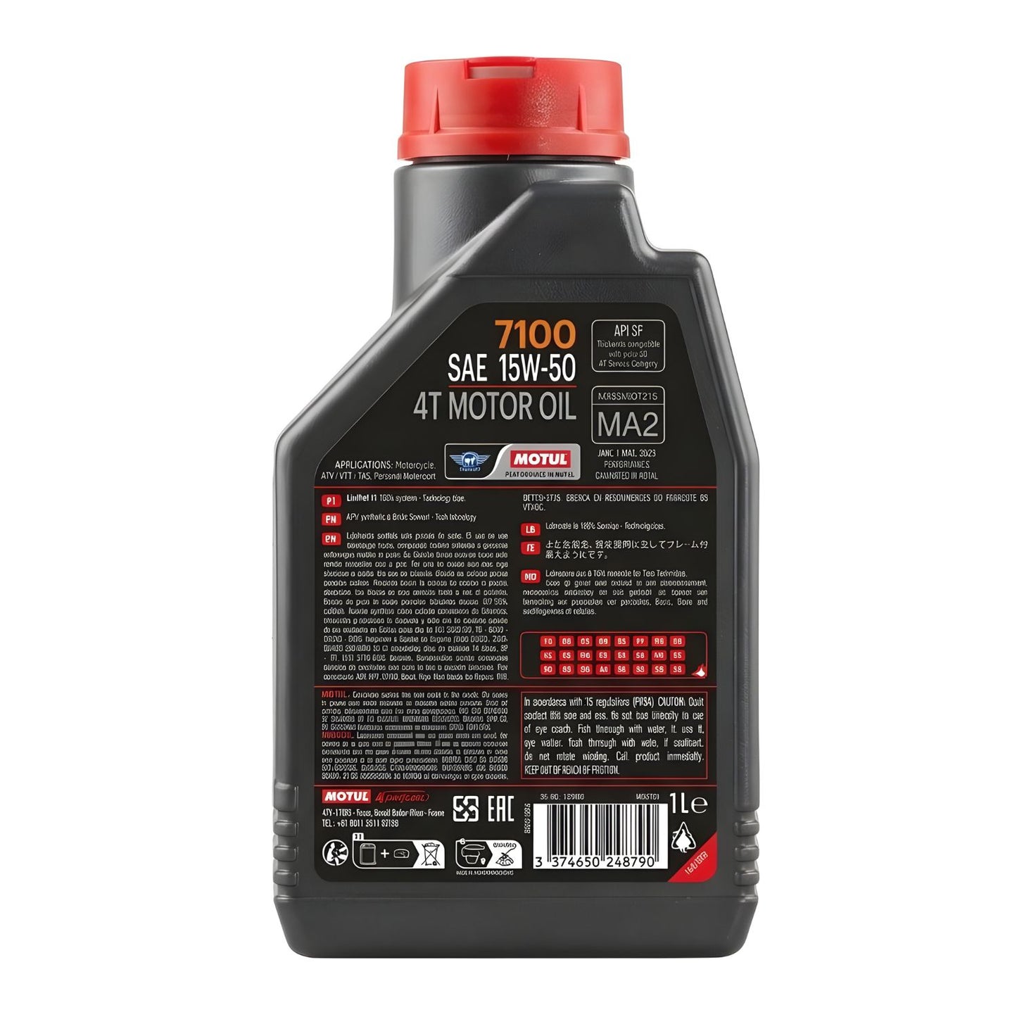 ACEITE MOTUL 7100 FULL SINTÉTICO 15W50 4T 1 LITRO
