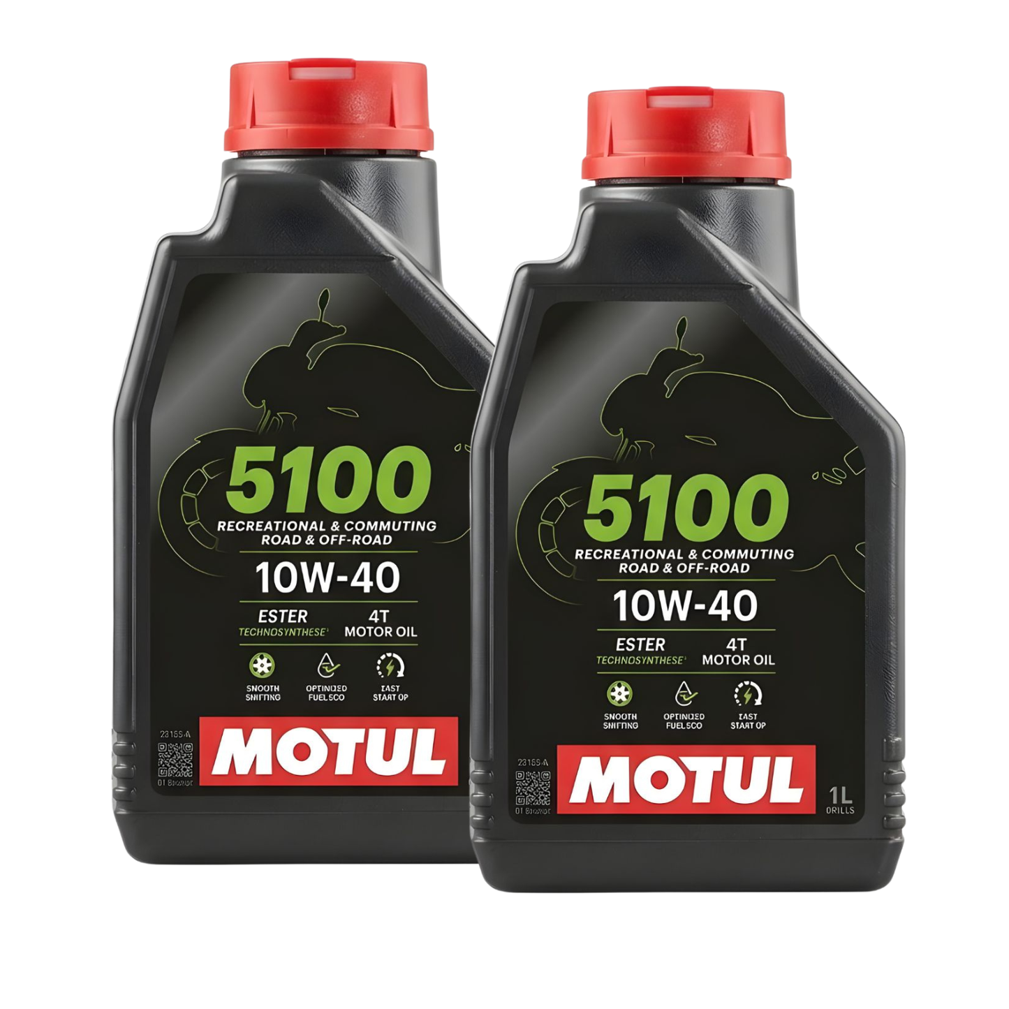 PACK 2 ACEITES MOTUL 5100 SEMI SINTÉTICO 10W40 4T 1 LITRO