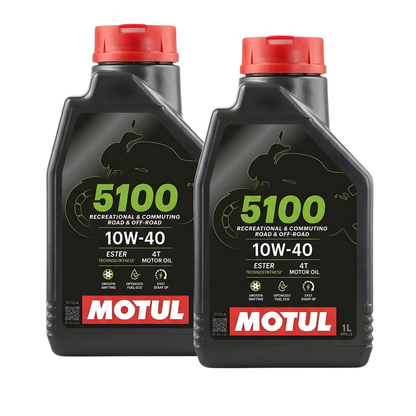 PACK 2 ACEITES MOTUL 5100 SEMI SINTÉTICO 10W40 4T 1 LITRO