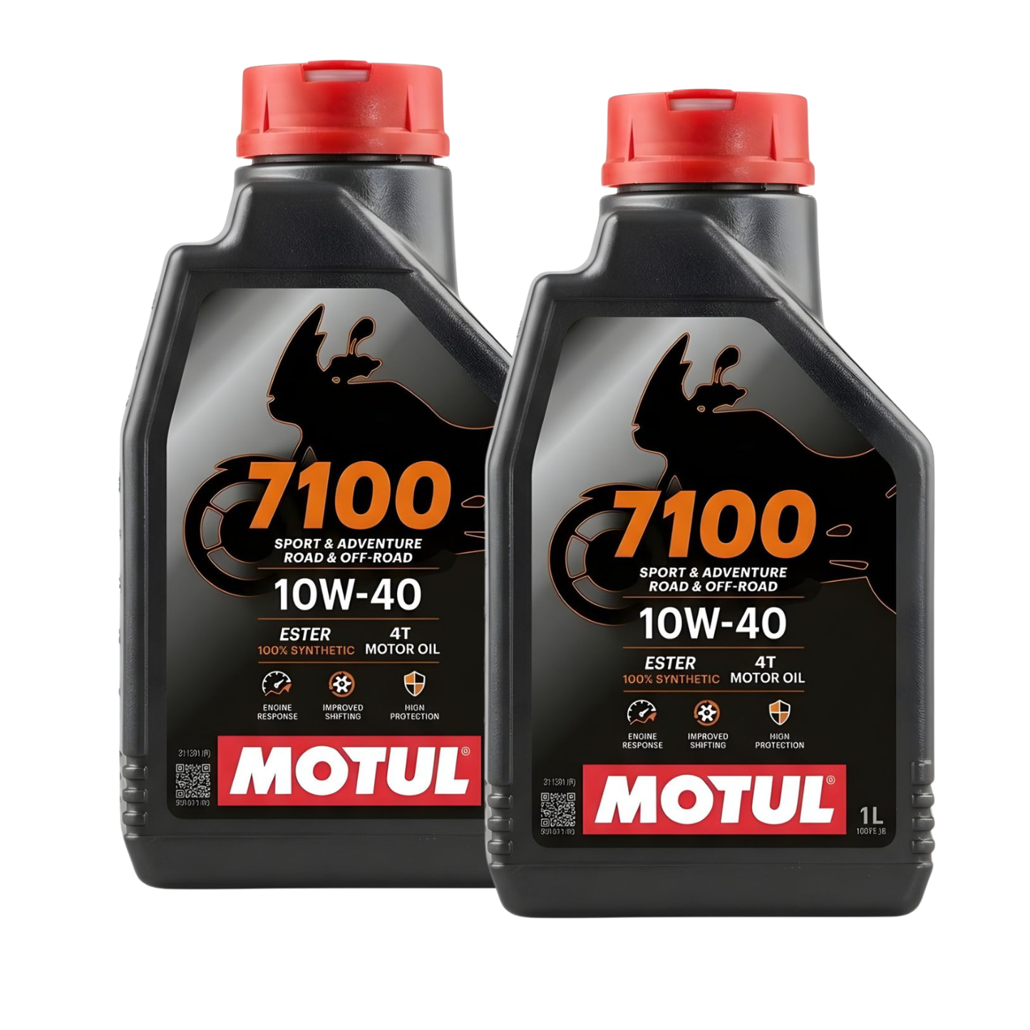 PACK 2 ACEITES MOTUL 7100 FULL SINTÉTICO 10W40 4T 1 LITRO