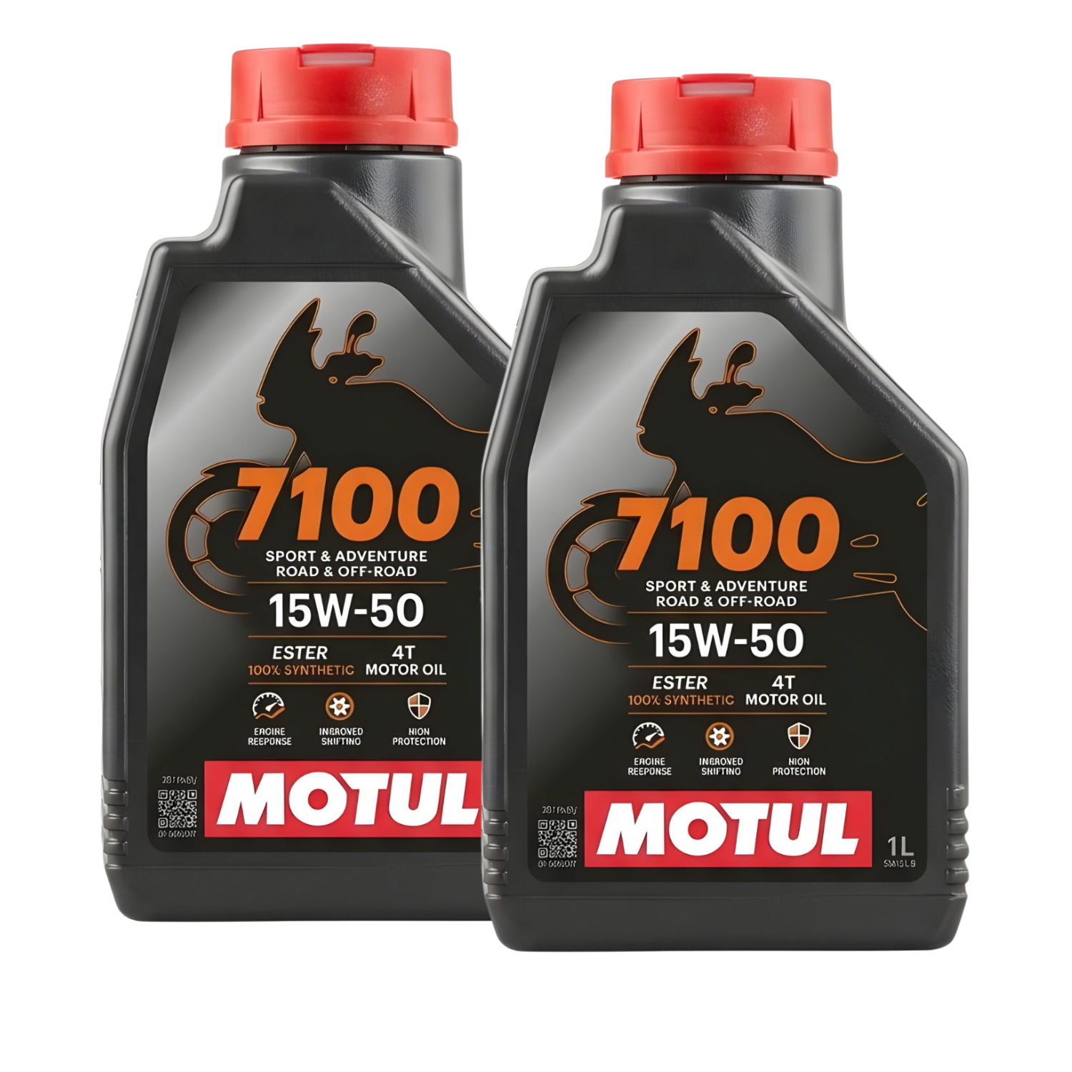 PACK 2 ACEITES MOTUL 7100 FULL SINTÉTICO 15W50 4T 1 LITRO