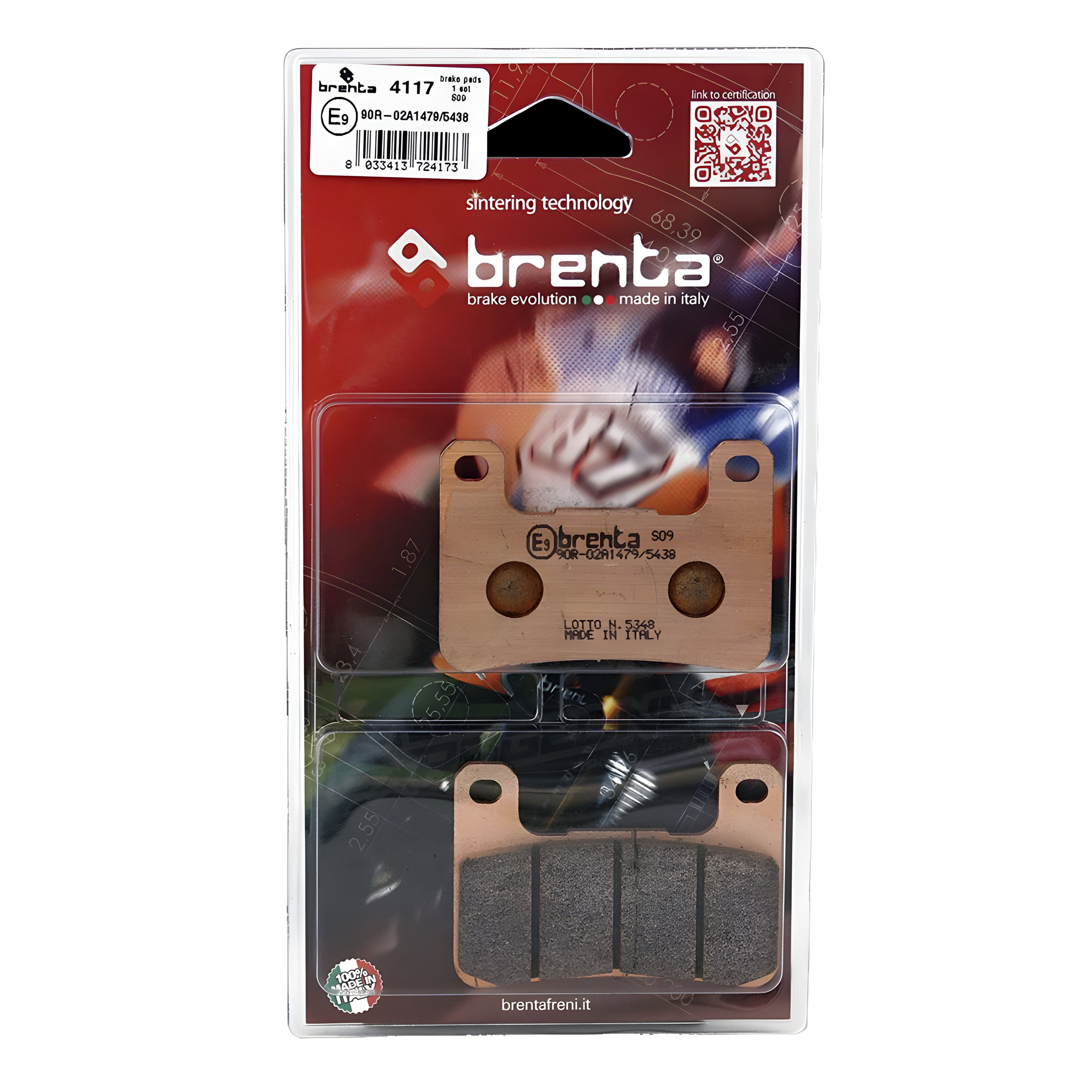Pastilla de Freno – DL1000 – Delantera – Sinterizada – Brenta – BR4117