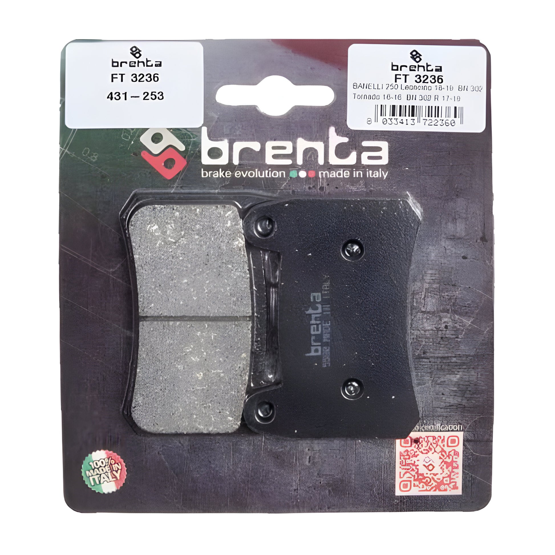 Pastilla de Freno – Orgánica – Benelli BN302 – Delantera – BR3236 – Brenta