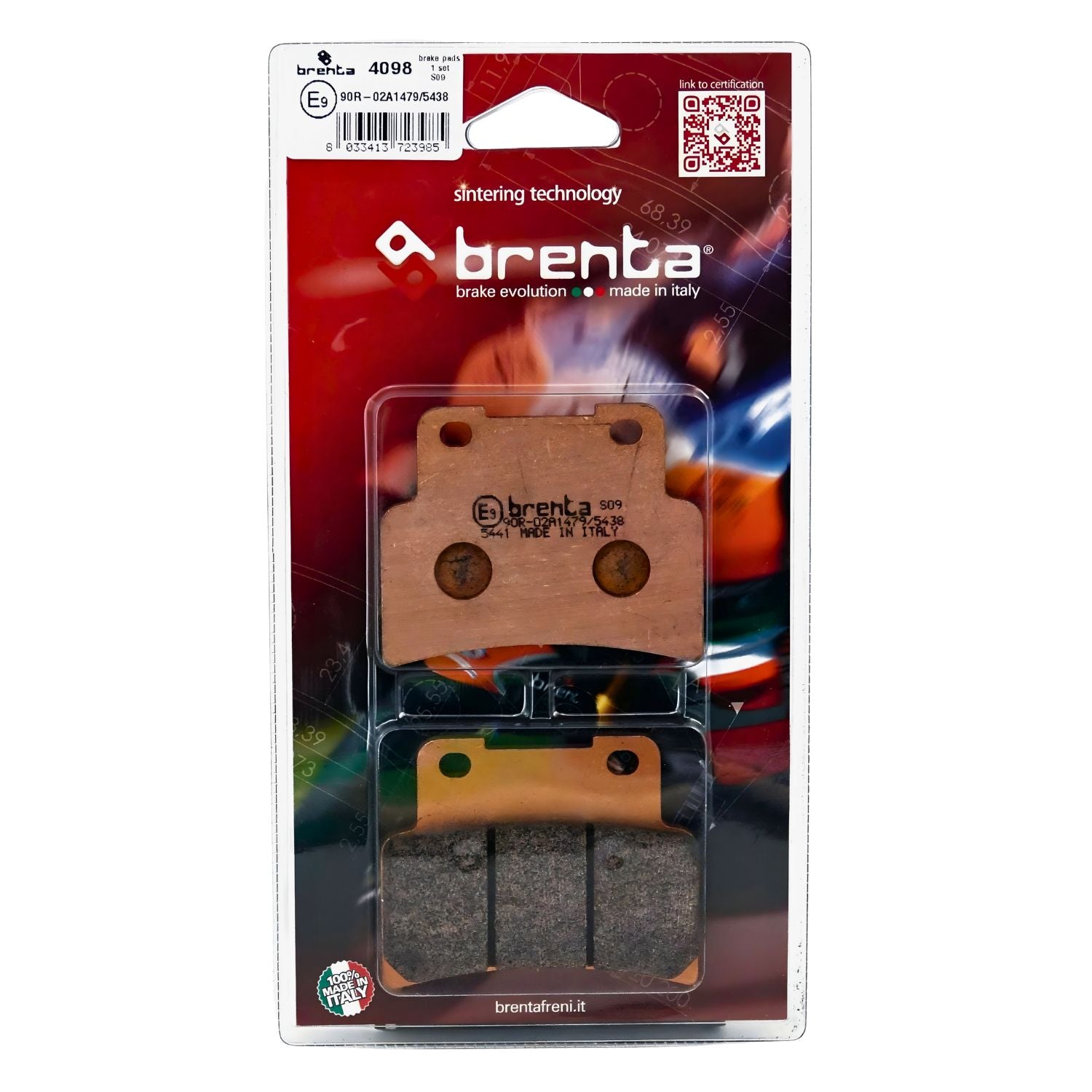 PASTILLA DE FRENO ITALIANA DELANTERA APRILIA SHIVER 900 SINTERIZADA