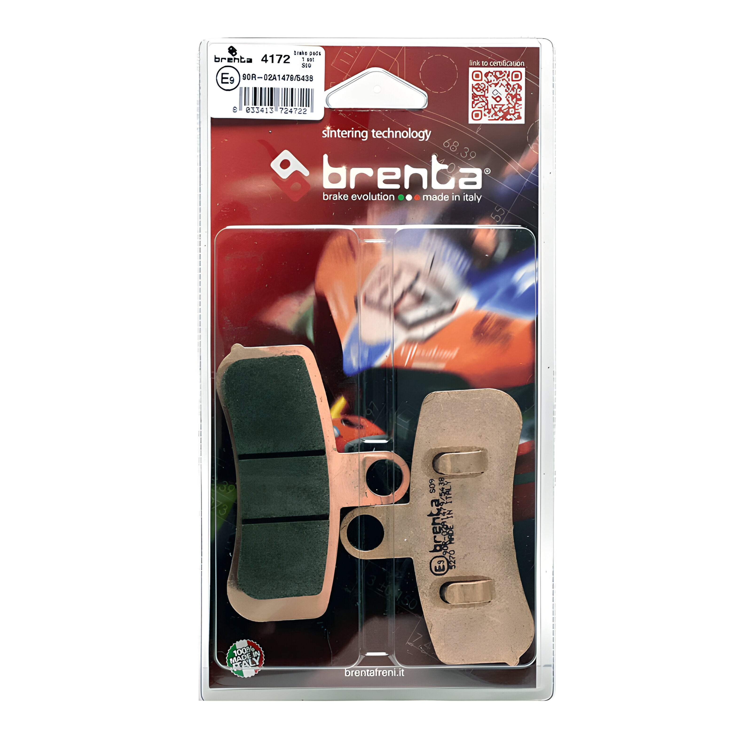 Pastilla de Freno – Sinterizada – HD Electra Glide – Del – BR4172 – Brenta
