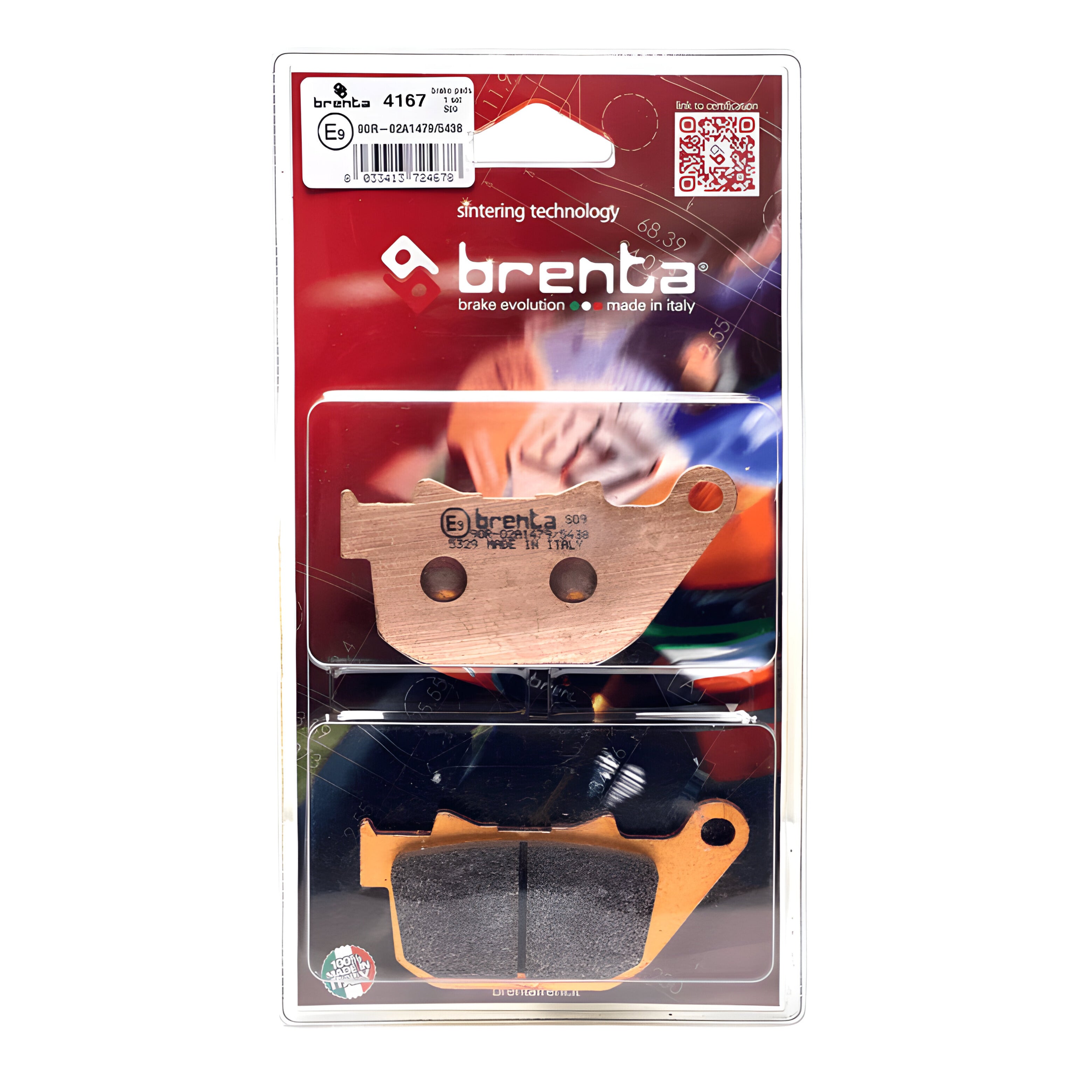 Pastilla de Freno – Sinterizada – HD XL883 04-13 – Tras – BR4167 – Brenta