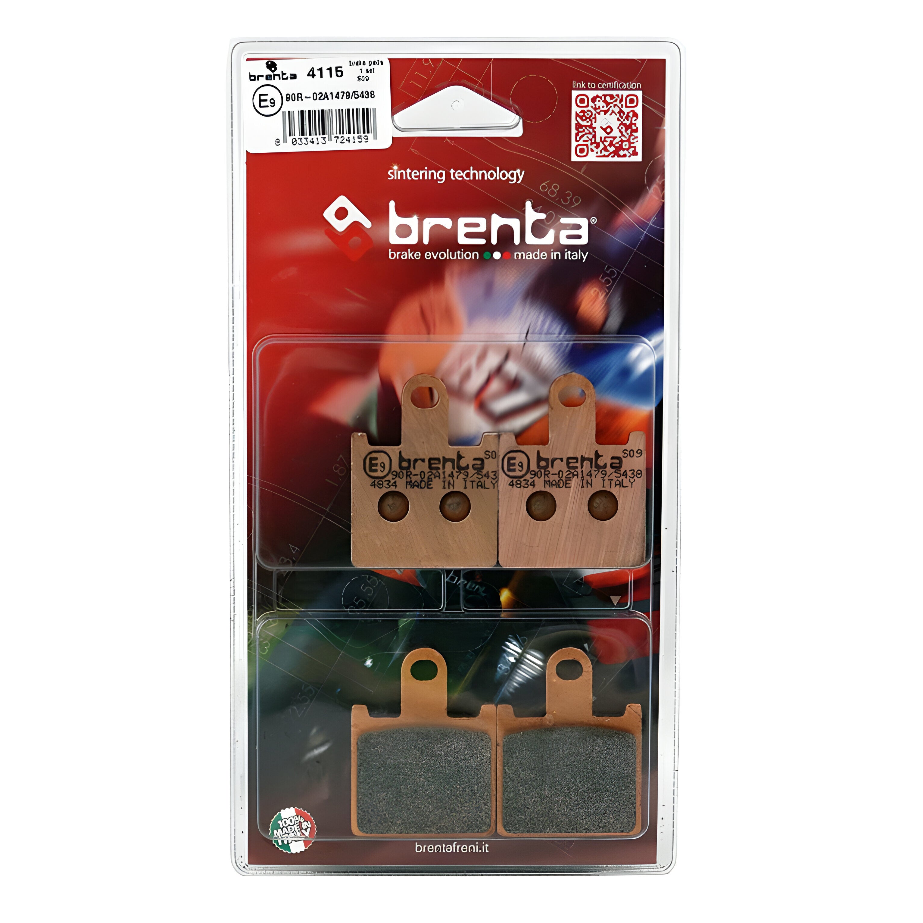 Pastilla de Freno – Sinterizada – Kawasaki ZX-6R – Delantera – BR4115 – Brenta