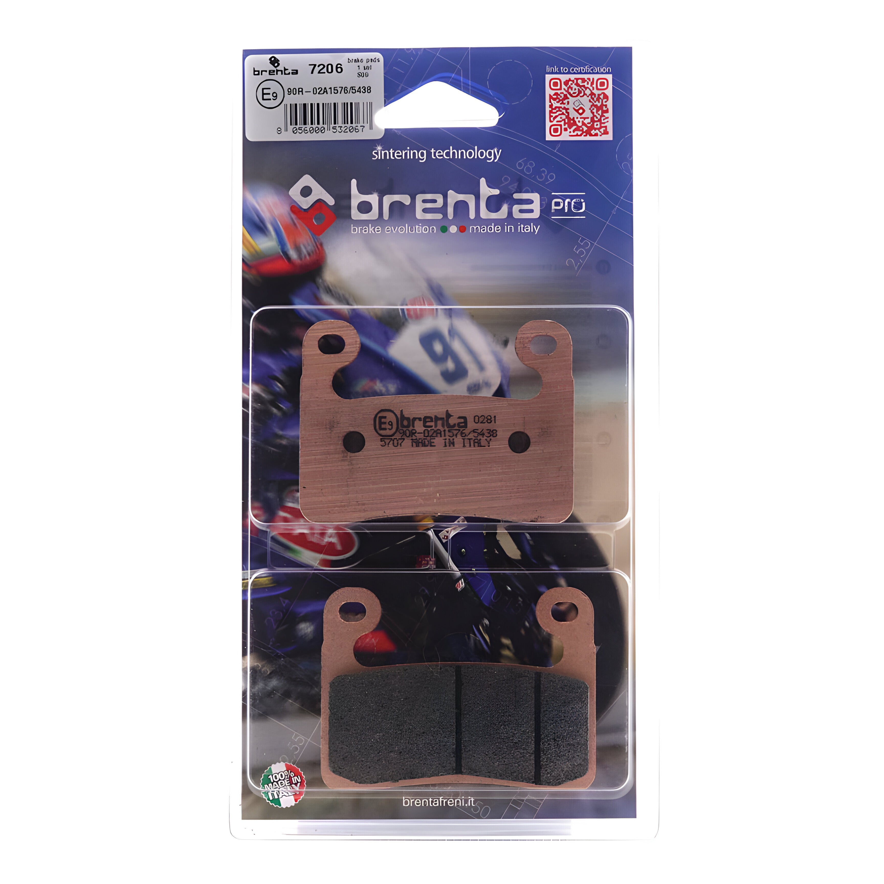 Pastilla de Freno – Sinterizada Pro – BMW R1250GS – BR7206 – Brenta