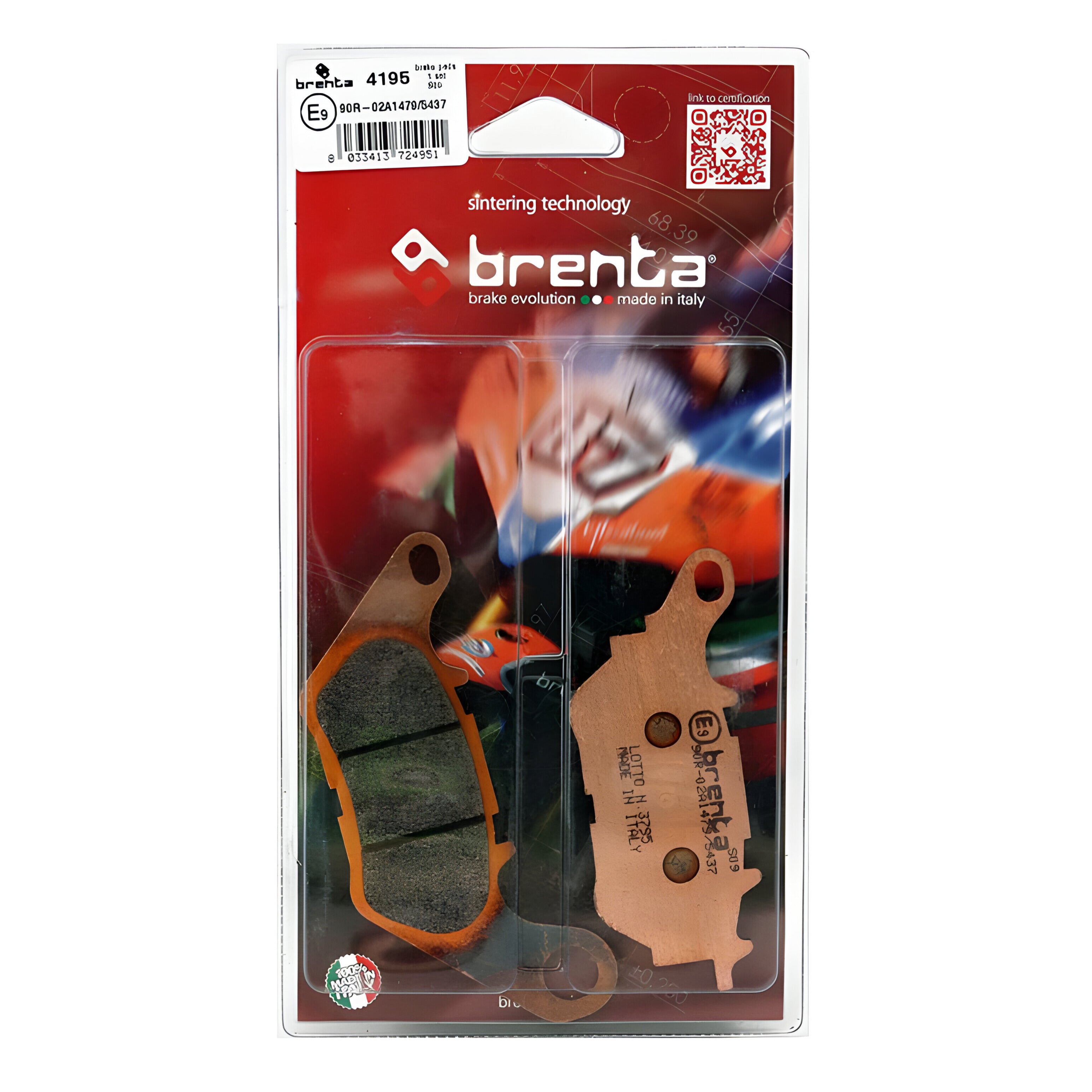 Pastilla de Freno – Sinterizada – Yamaha R3 – Trasera – BR4195 – Brenta