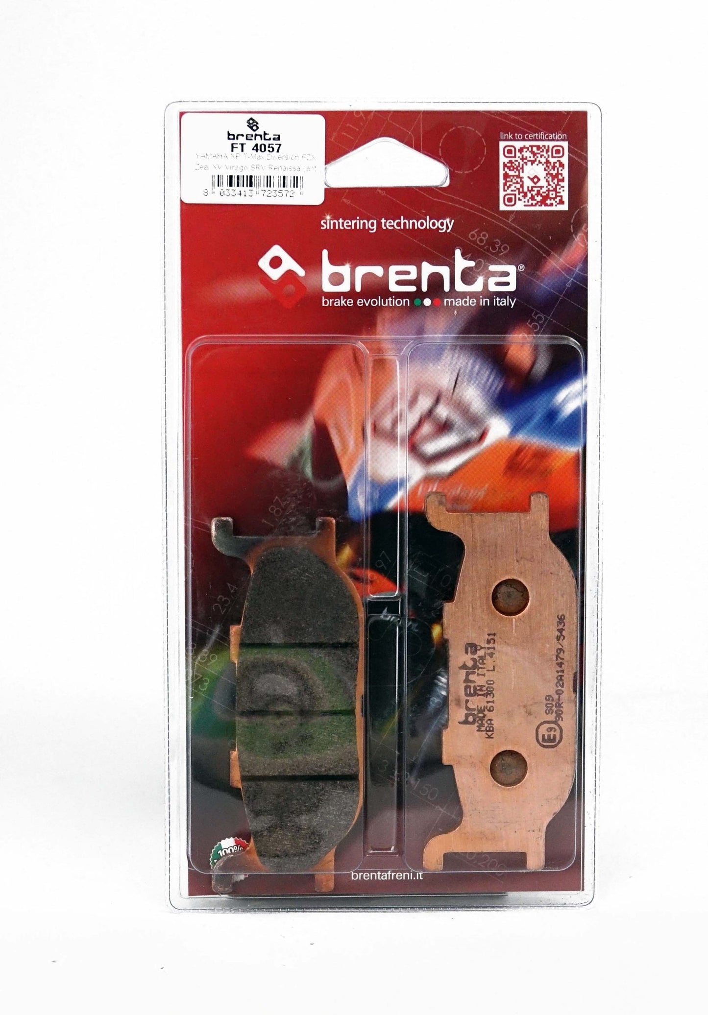 PASTILLA DE FRENO ITALIANA DELANTERA YAMAHA VIRAGO SINTERIZADA