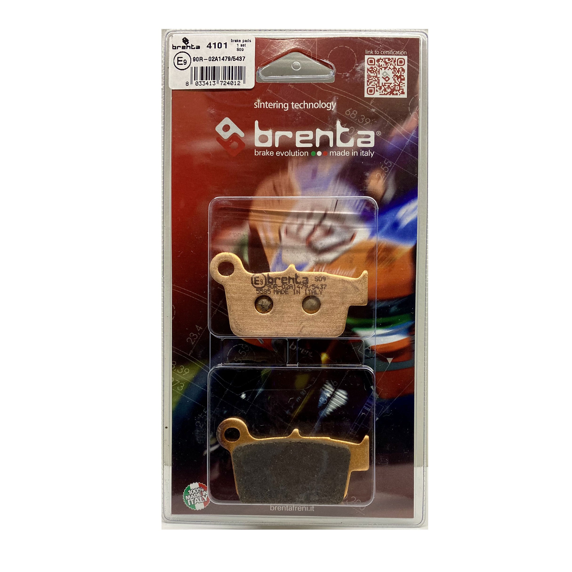 PASTILLA DE FRENO ITALIANA TRASERA YAMAHA WR450 SINTERIZADA