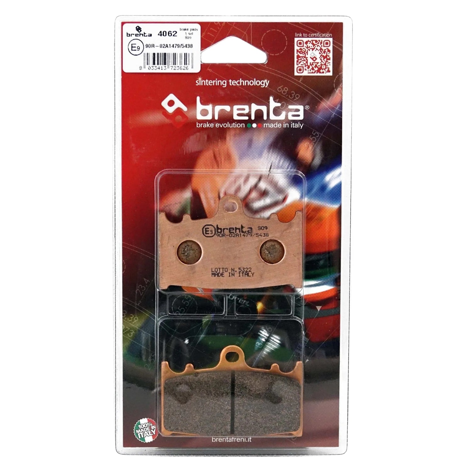 PASTILLA DE FRENO ITALIANA DELANTERA KAWASAKI VERSYS 1000 SINTERIZADA