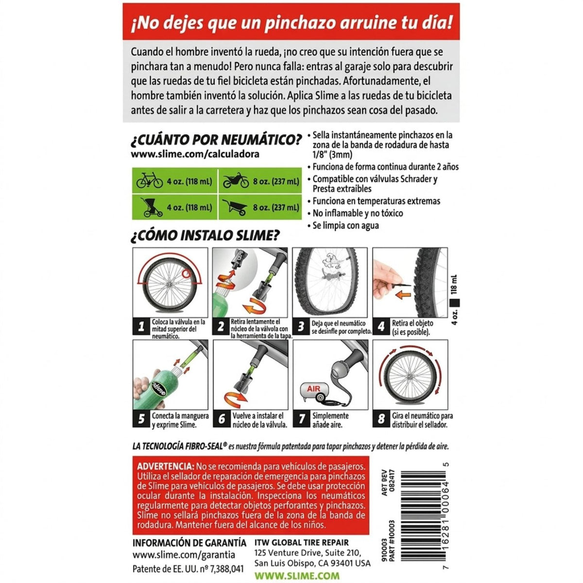 SELLADOR DE CÁMARAS SLIME 8OZ/237ML
