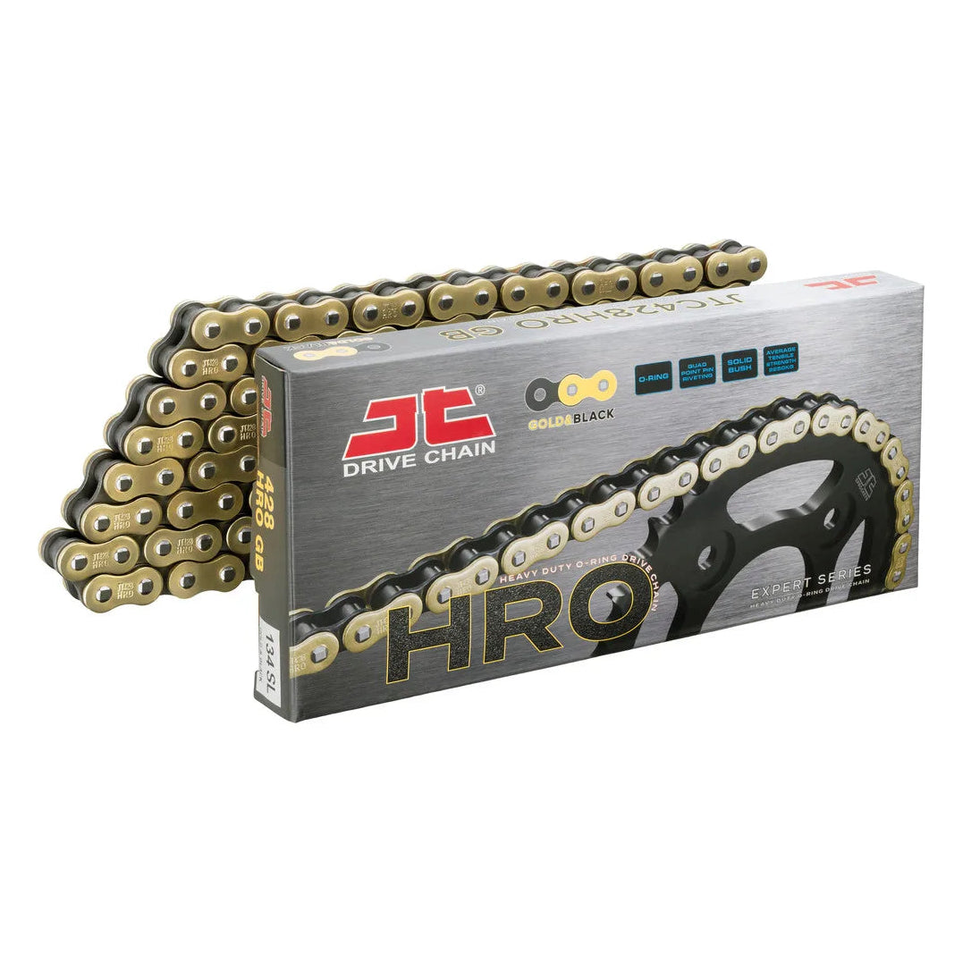 CADENA JT SPROCKETS HRO 428X140 O-RING DORADA PARA HONDA XR150L