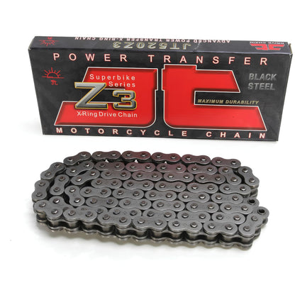CADENA JT SPROCKETS Z3 520X122 X-RING NEGRA PARA MOTO HASTA 1000 CC - imagen 2