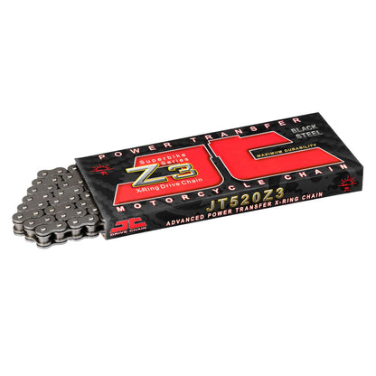 CADENA JT SPROCKETS Z3 520X122 X-RING NEGRA PARA MOTO HASTA 1000 CC - imagen 3
